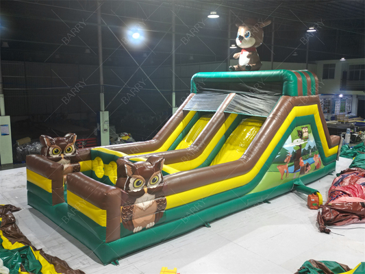 Riesiger aufblasbarer Sprung-Springer-Rutscher Hindernisplatz aufblasbares Spiel Hindernis Trampolin-Park für Kinder und Erwachsene