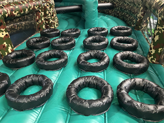 Tarnung Aufblasbares Spiel Hindernis Militär Camo Farbe Aufblasbares Hindernis Army Boot Camp Challenge Hindernisparcours