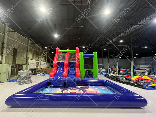 Kommerzielle Melodie Kuromi Cartoon Aufblasbare Wasserrutsche mit Pool für Party