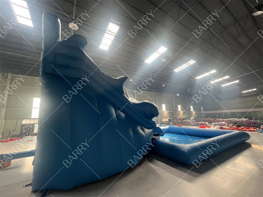Commercial PVC New Design Inflatable Slide Swimming Pool Shark PVC Water Slide For Party