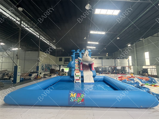 Commercial PVC New Design Inflatable Slide Swimming Pool Shark PVC Water Slide For Party