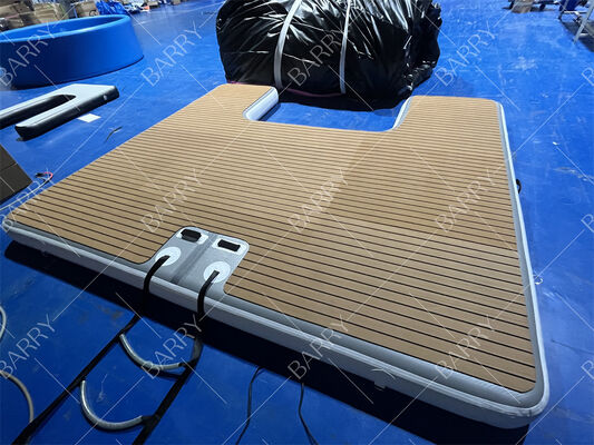 3m Drop Stitch Yacht Pontoon für Strand und See aufblasbare schwimmende Dockplattform