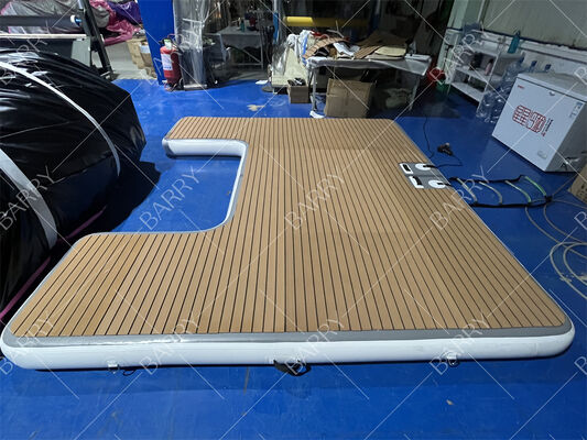 3m Drop Stitch Yacht Pontoon für Strand und See aufblasbare schwimmende Dockplattform