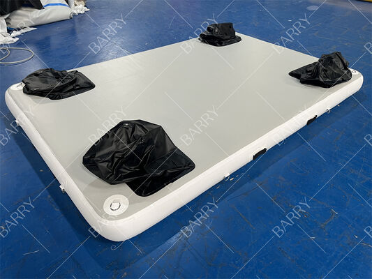 3x2x0.2m Aufblasbare schwimmende Wasser-Jet-Ski-Dock-Schwimmer-Plattform mit Leiter
