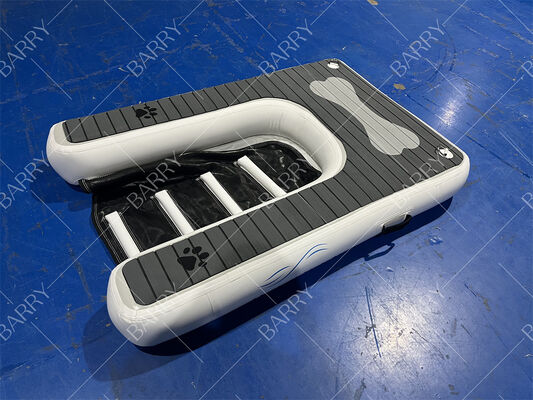 Aufblasbare Hunde-Rampe Klappplattform für Haustiere Wasser-Schwimmbad mit rutschfeste Eva