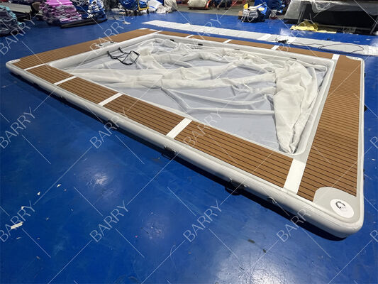 Sommer Drop Stitch Tube aufblasbare Quallen Yacht Pool aufblasbares Meer Schwimmbad mit Netz