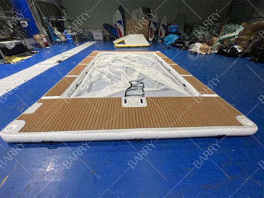 Sommer Drop Stitch Tube aufblasbare Quallen Yacht Pool aufblasbares Meer Schwimmbad mit Netz