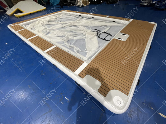 Sommer Drop Stitch Tube aufblasbare Quallen Yacht Pool aufblasbares Meer Schwimmbad mit Netz