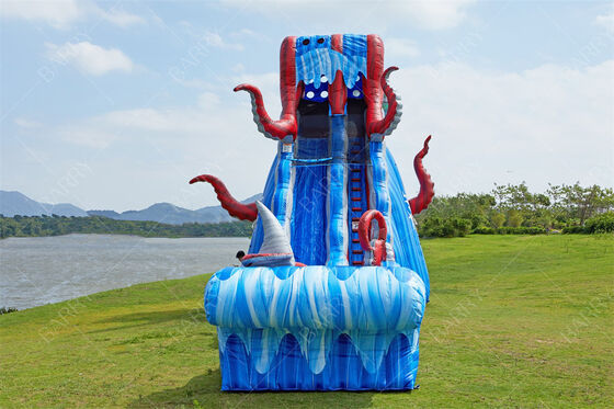 Erwachsener großer kommerzieller Wasserslide aufblasbar 25ft Ozean Kampf Rutschbecken
