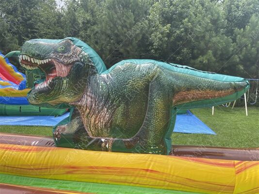 Heißer Verkauf Dinosaurier aufblasbare Wasserrutsche mit Pool für Kinder