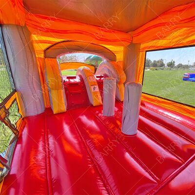 Party Dino Bouncer Hüpfburg Hüpfburgen Aufblasbare Jurassic World Hüpfburg mit Rutsche Pool Dinosaurier Jump House