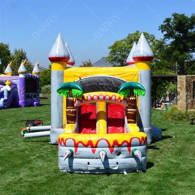 Party Dino Bouncer Hüpfburg Hüpfburgen Aufblasbare Jurassic World Hüpfburg mit Rutsche Pool Dinosaurier Jump House