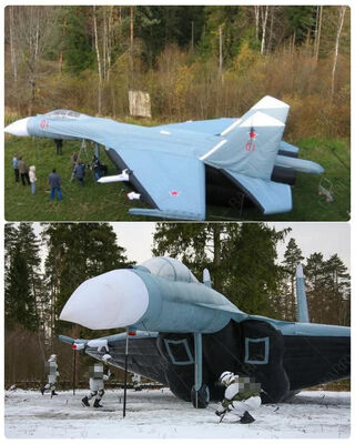 Outdoor Aufklärungsdrohne Militärhubschrauber aufblasbarer Düsenjäger-Täuschkörper