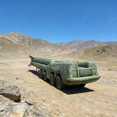 Aufblasbare Werbeprodukte Vollformat Aufblasbarer Militär-Lastwagen-Tarnung Schnelle Inflation und strapazierfähige wasserdichte verstärkte Materialien für taktische Zwecke