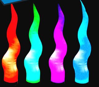 Sex-Rohr 8 führte aufblasbare Spalten-ändernde Farbe Lighing für Anzeige