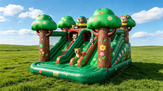 Jungle Treehouse aufblasbares Sprunghaus mit Rutschen