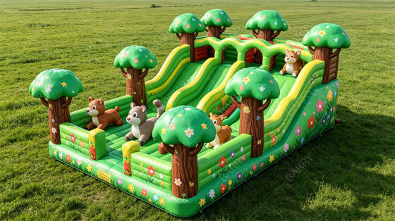Jungle Treehouse aufblasbares Sprunghaus mit Rutschen