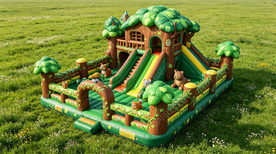 Jungle Treehouse aufblasbares Sprunghaus mit Rutschen
