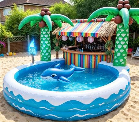 Tropische Tiki aufblasbare schwimmende Pool Bar