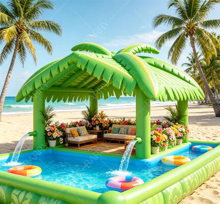 Tropische Tiki aufblasbare schwimmende Pool Bar