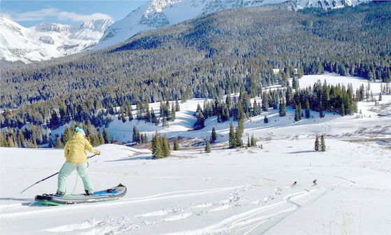 EVA Cold Winter Stand Up-Paddel-Einstieg auf Schnee aufblasbarer Ski Board