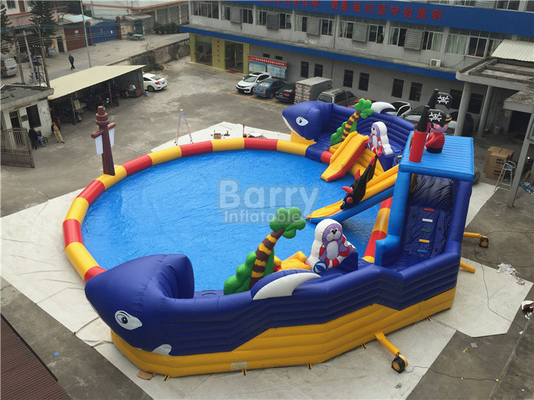 Unterhaltungs-Wasser-Park-Pool-Dia-flexible Kundenbezogenheit 0.9/0.55mm PVCs aufblasbares
