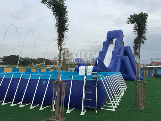 Edelstahl-Rahmen-tragbares Wasser-Pool, das 0.9mm PVC-Spiel-Ausrüstung schwimmt