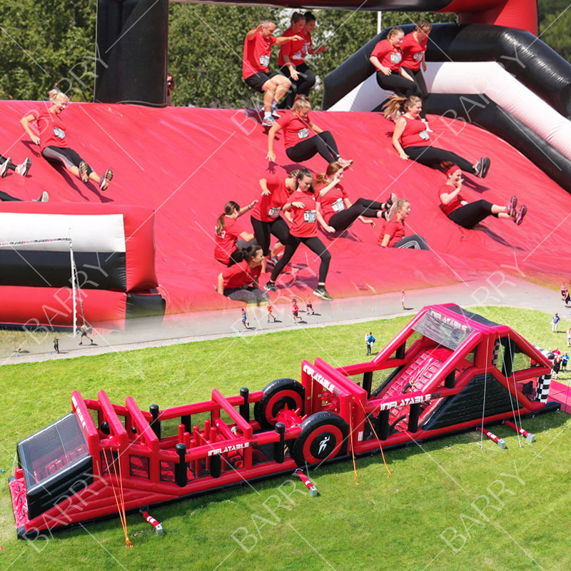 Kommerzielle Verwendung PVC Aufblasbare 5km Hindernisstrecke mit feuerbeständiger Haltbarkeit und Reparaturkits