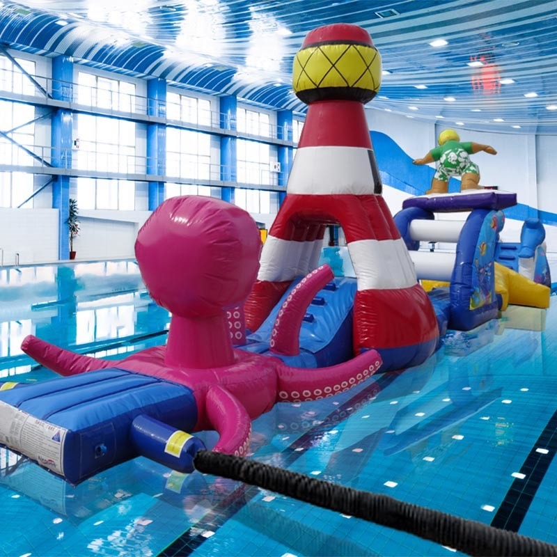 17M Seesplatzbecken Aufblasbare Hindernisbahnen auf dem Wasser für Kinder und Erwachsene