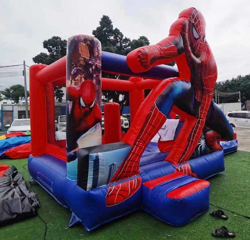 Indoor / Outdoor Spiderman Sprunghaus mit Rutsche für Kinderpartys