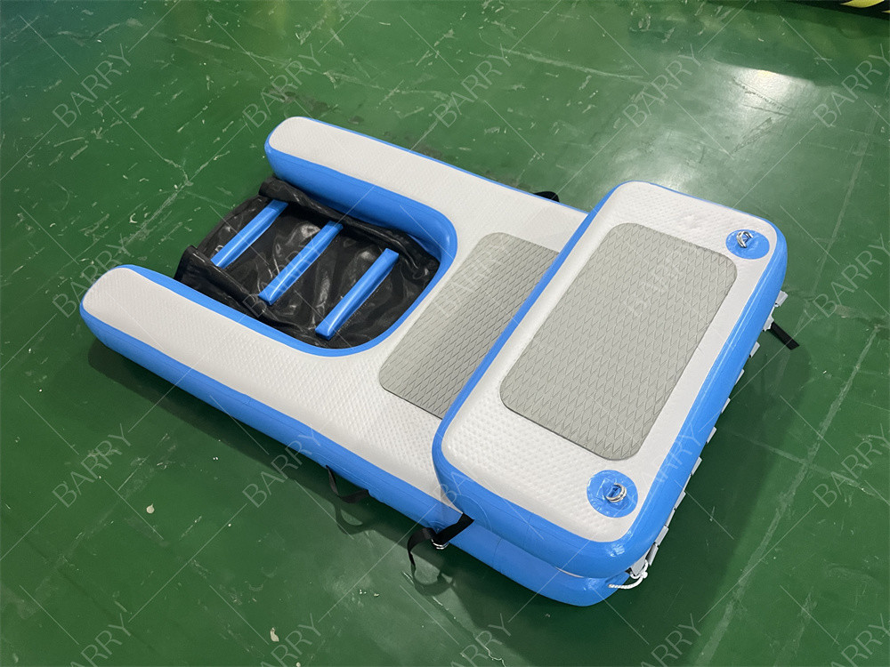Sichere und stabile nicht rutschfähige PVC aufblasbare Hundewasser Rampfloating Plattform Tier Klettermatte für Pool See Dock