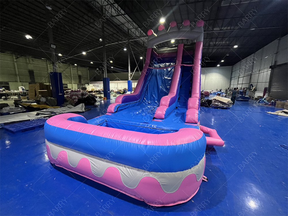 8.4x3.6x6m benutzerdefinierter Springer Sprungkinder Pink Princess aufblasbare Wasserrutschen für die Party