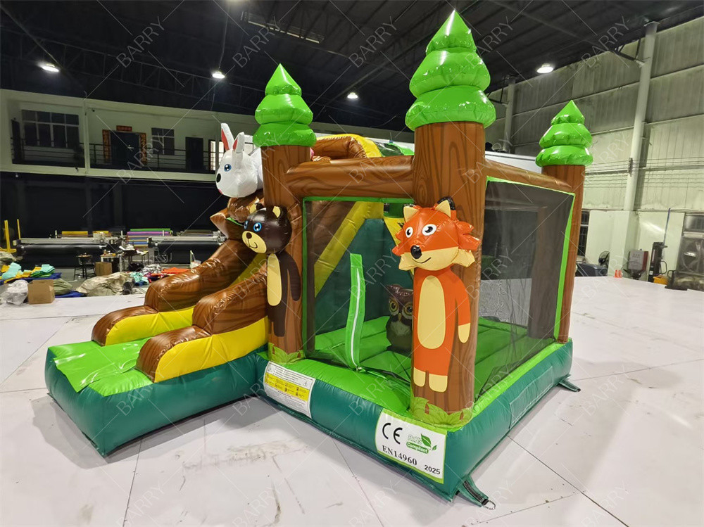 3.6x3x2.4m Tier-Themen Regenwald Sprung-Sprungschloss kommerzielles aufblasbares Sprunghaus
