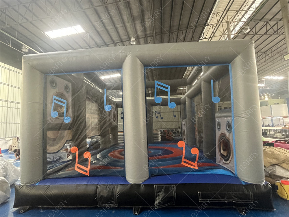 Interaktive aufblasbare Disco-Tanzhaus Erwachsene Boom Box Sprung Bouncy Castle Retro Boombox Bouncer für die Party