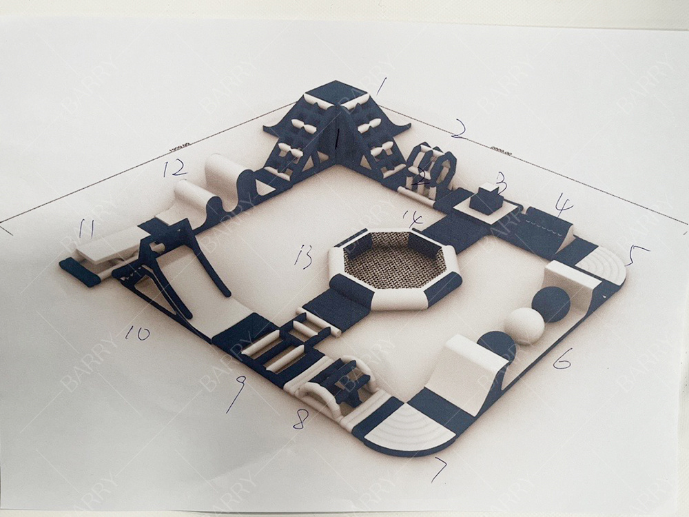 Fashion Design Inflatable Water Park Inflatable Floating Water Park Business Summer Aqua Park