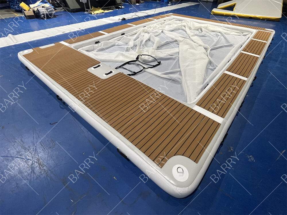 Sommer Drop Stitch Tube aufblasbare Quallen Yacht Pool aufblasbares Meer Schwimmbad mit Netz