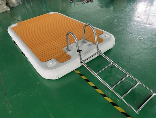 Stahltreppe EVA Inflatable Dock Floats Waters Mat Floating Platform With Stainless