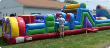 Riesiges Pool-aufblasbarer Hindernislauf 40 Fuß-Kinderhindernislauf-Wasserrutsche