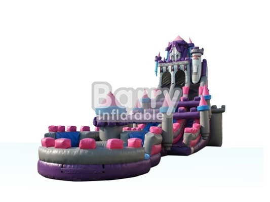 BSCI Prinzessin Castle Inflatable Water schiebt purpurrotes Rosa Gray Color