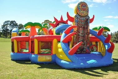 Federnd Schloss Inflatables im Freien, aufblasbares Gesellschaftsspiel spielt Kinderminihüpfburg