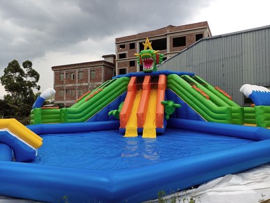 Bewegliches Land-aufblasbarer Grundwasser-Park mit dem Pool-Dia wasserdicht