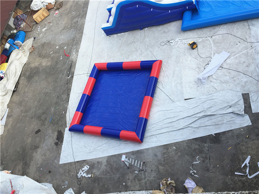 Tiefes blaue und rote Planen-aufblasbares Wasser-Pool 6x6m für Familie