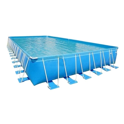 Tragbarer Pool des Wasser-EN71 0.9mm Rahmen-Swimmingpool PVCs aufblasbarer rechteckiger Metall