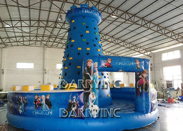 Blaue Kinder gefrorene aufblasbare Kletterwand-Art materielle aufblasbare Sport-Arena PVCs