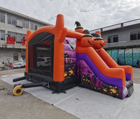 Hüpfburg für Kinder, Hüpfburg, Halloween, mit Rutsche, feuerfest