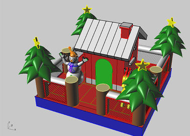 Aufblasbarer Weihnachtsbaum/Haus-Kinderaufblasbares springendes Schloss für Kinder