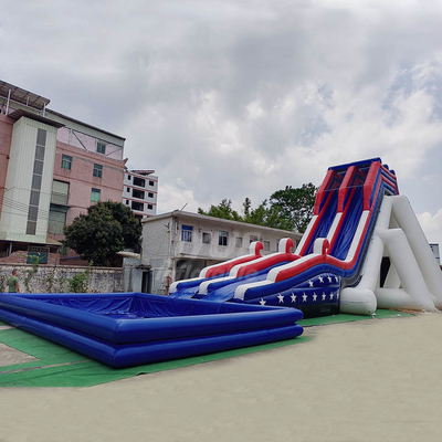 Kommerzieller großer erwachsener Größen-Hinterhof-aufblasbare Wasserrutsche mit Pool