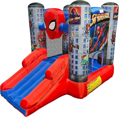 Prahler-Wunder-Spider Man-Kinder 0.55mm PVCs prallen im Freien Haus mit Dia auf