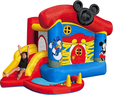 Prahler-Disneys Mickey Mouse Funhouse Outdoor Bounce 0.55mm PVCs aufblasbares Haus mit Dia