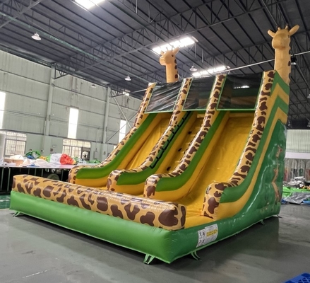 Plato Commercial Giraffe Double Inflatable-Wasserrutsche-Karikatur-Thema